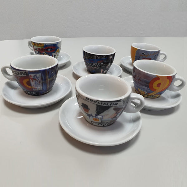 Cappuccino-Tassen Guglielmo Art Design 6-tlg – Caffè Guglielmo Switzerland