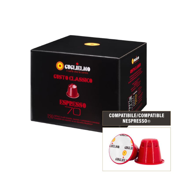 Nespresso * kompatibel mit Rosso 70 Kaffeekapseln 150 Kapseln